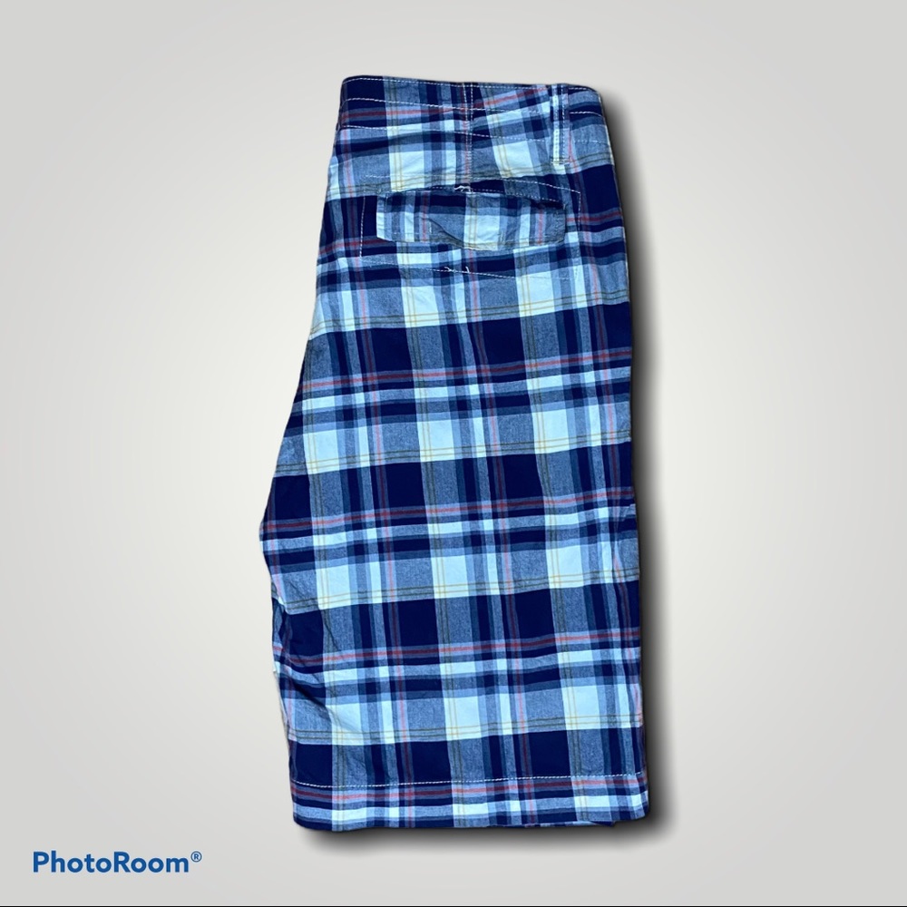 Nautica Jean Co. Blue, White, Red, & Yellow Plaid Bermuda Shorts - Picture 3 of 16